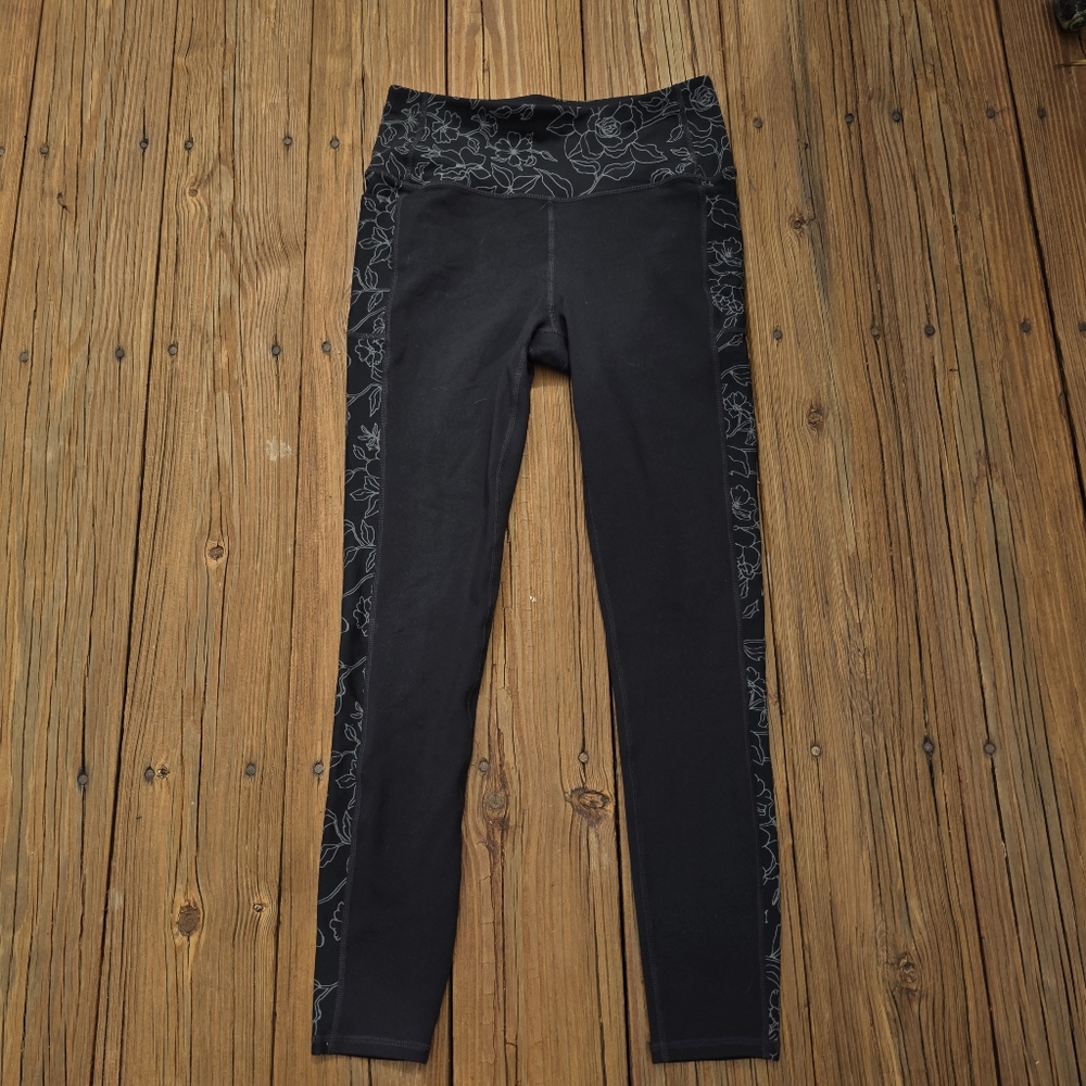 Skechers Black print Leggings M